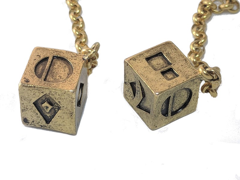 Custom 3d Stuff Smuggler's Dice Accurate Antique Weathered Gold Plated Solo Dice (Large) - Image 4